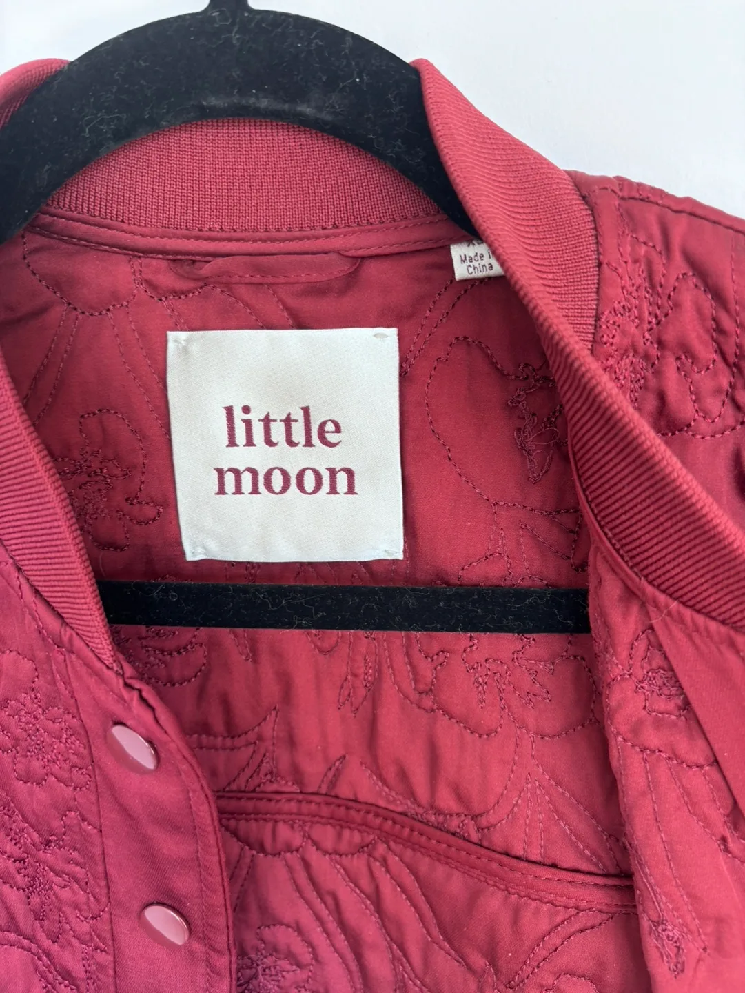 Little Moon Burgundy Quilted Bomber image indicator(3)