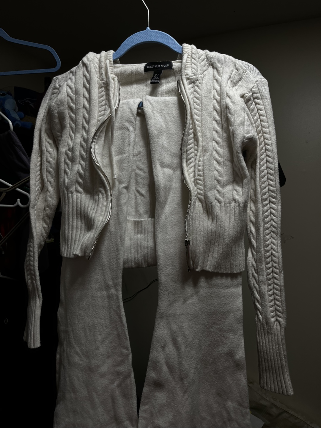 Knit Hoodie and Pants Set
