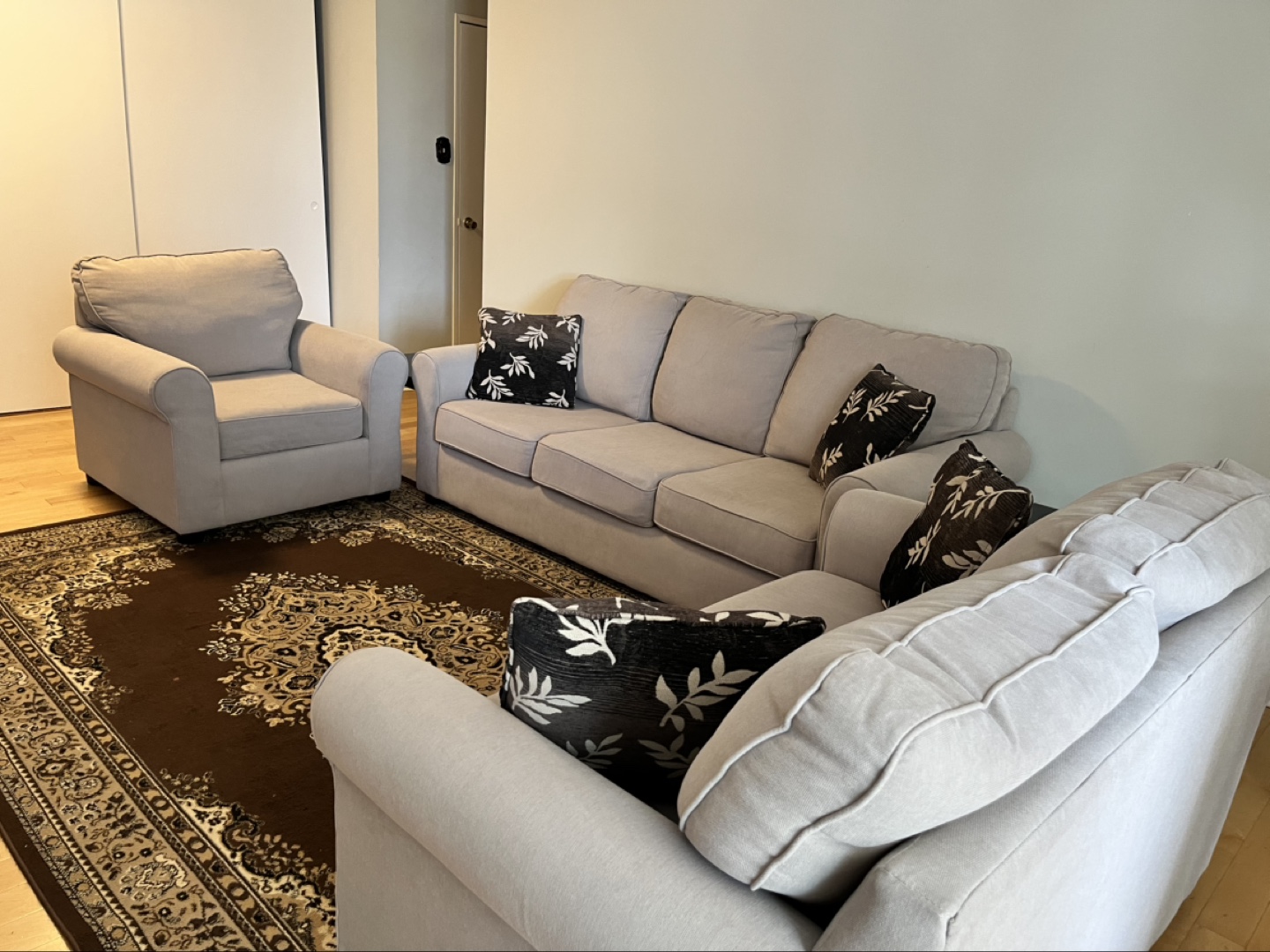 Beige Sofa Set - 3 Piece