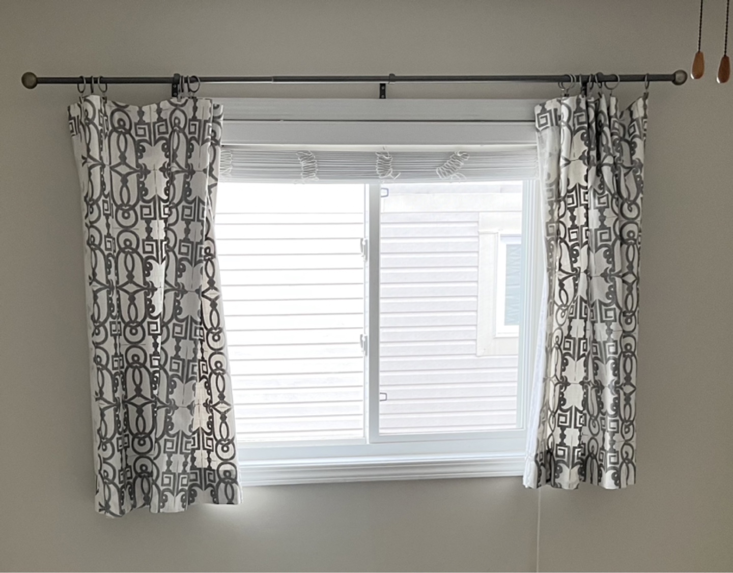 Cotton Curtains, 2 Panels (with rings)