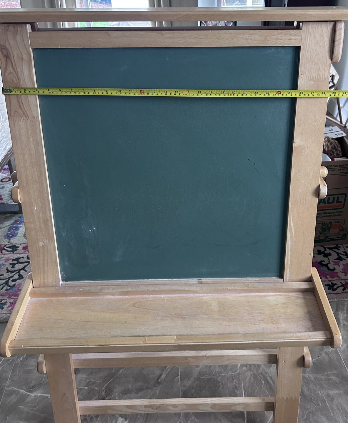 Wooden Children's Easel with Chalkboard