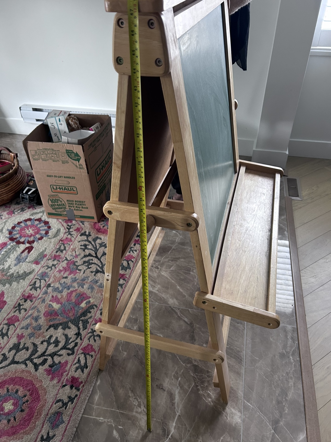 Wooden Children's Easel with Chalkboard - photo 2