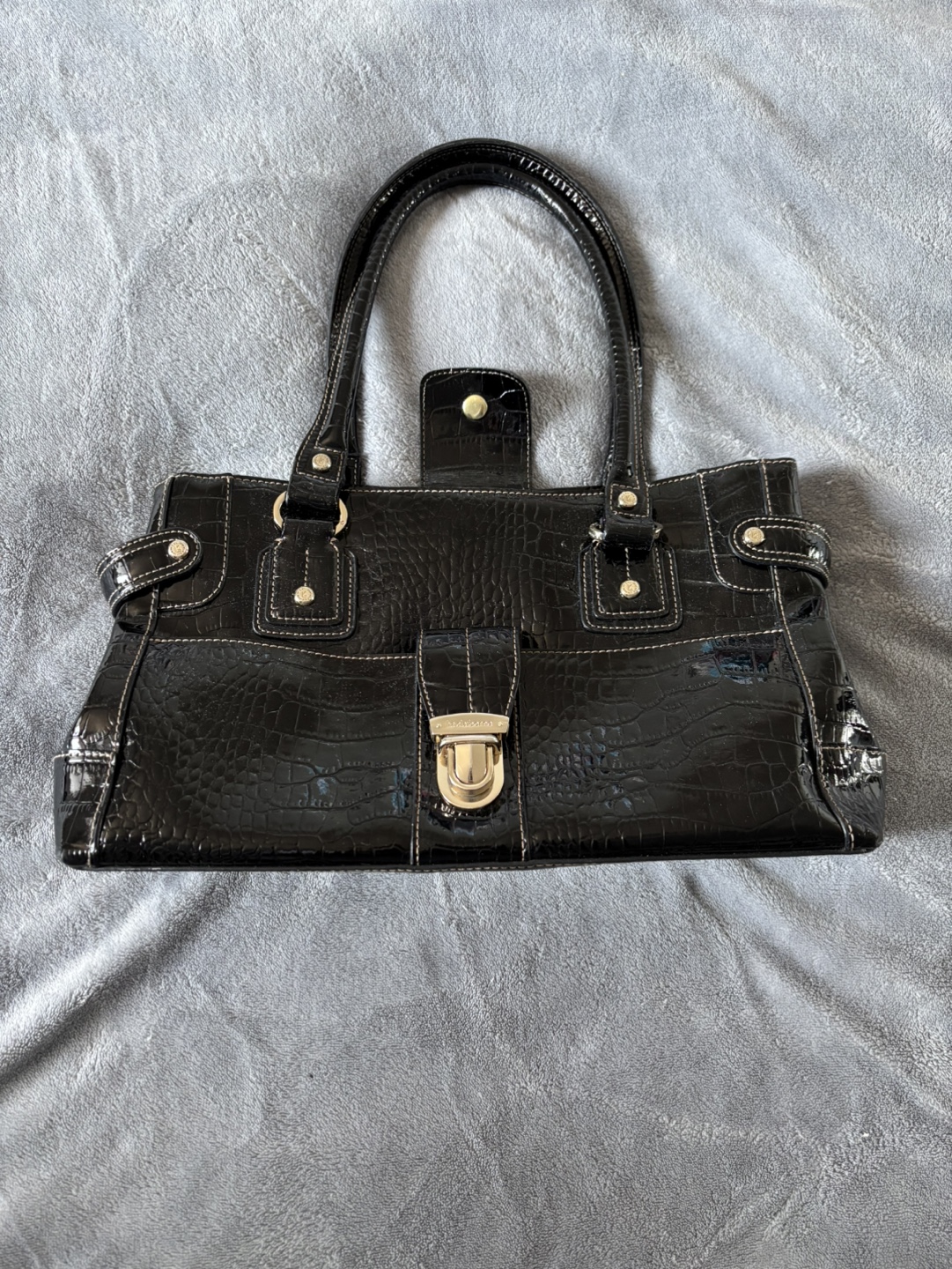 Liz Claiborne Black Patent Handbag
