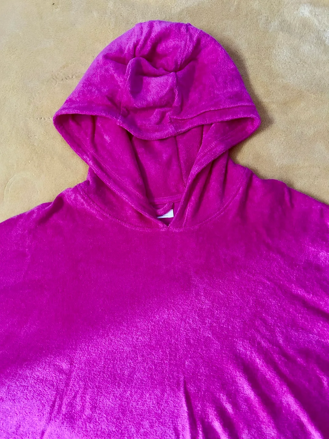 Pink Hooded Towel Poncho thumbnail