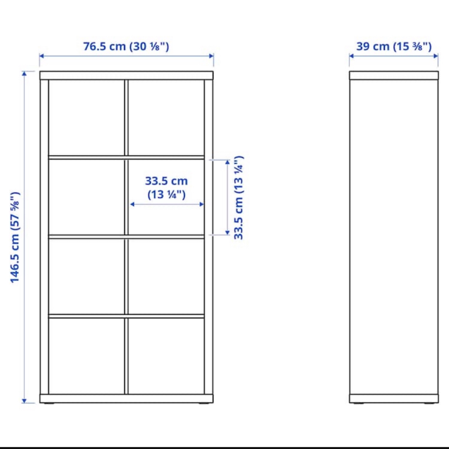 IKEA Kallax 8 Cube Shelving Unit - White - photo 2