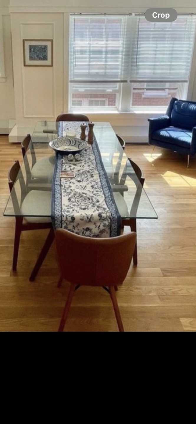 Glass Top Dining Table with Six Chairs - photo 2