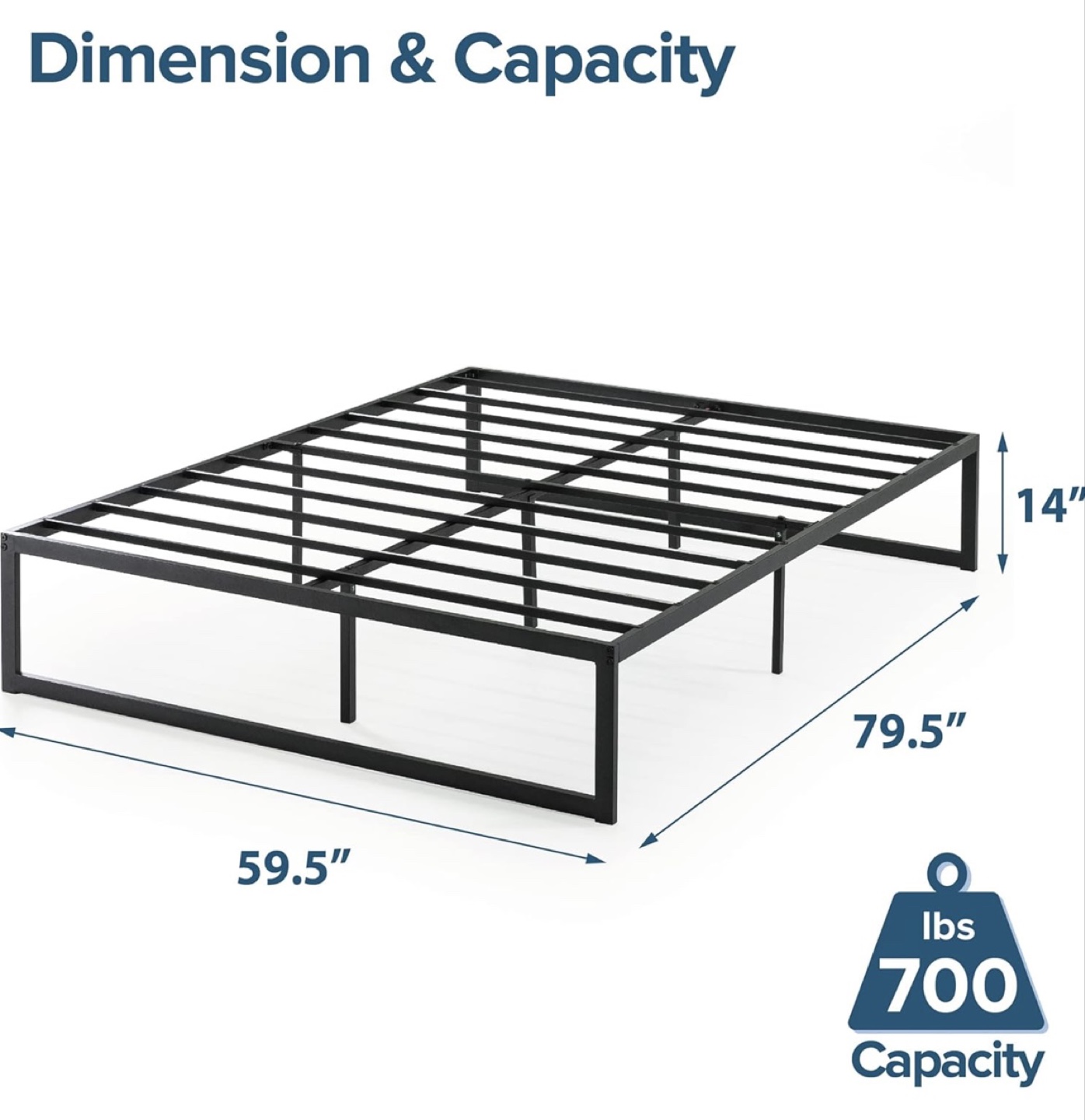 Queen Size Metal Bed Frame - photo 2