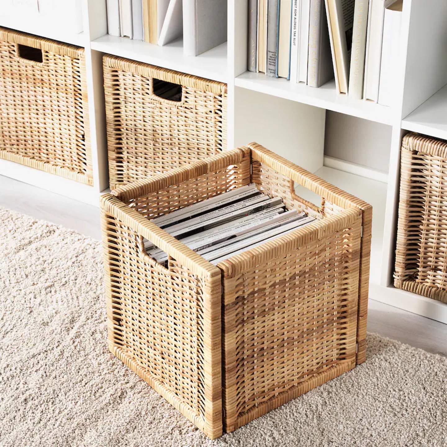 IKEA Cube Storage with Wooden Baskets - photo 3