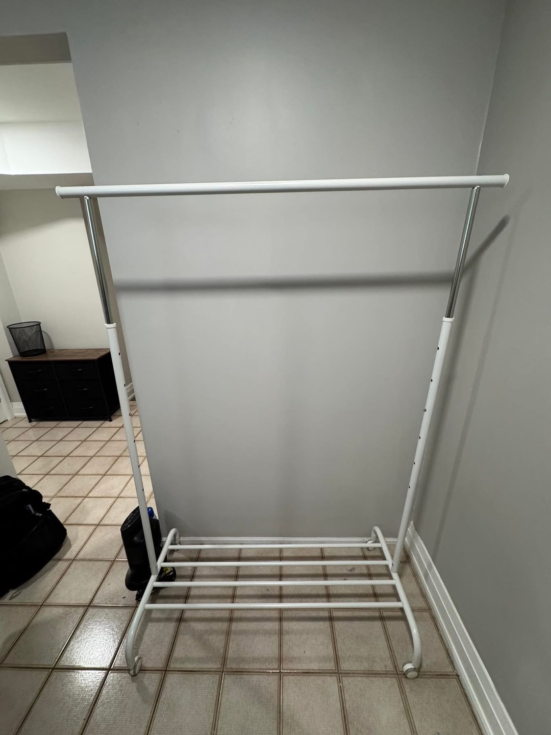 IKEA MULIG Clothes Rack on Wheels - White