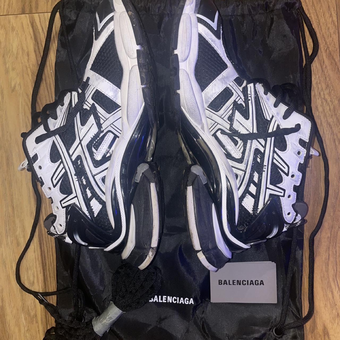 Balenciaga Runner black white size 12 - photo 4