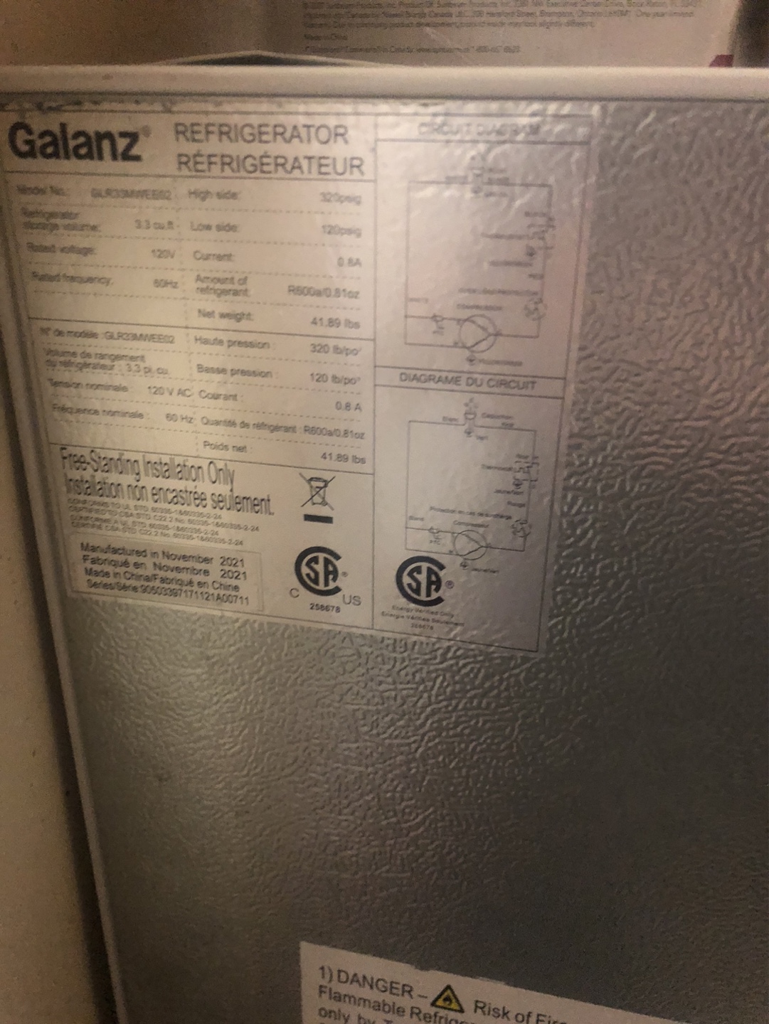 GalanZ 3.3 cu. ft. Refrigerator - photo 5