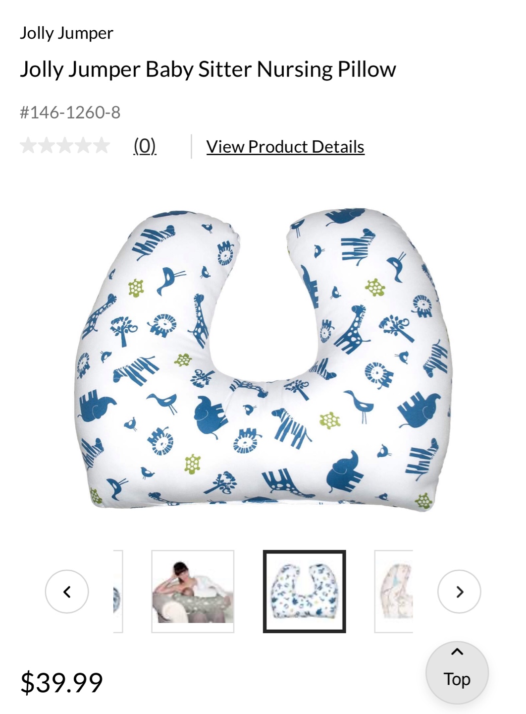 Jolly Jumper Baby Sitter Nursing Pillow
