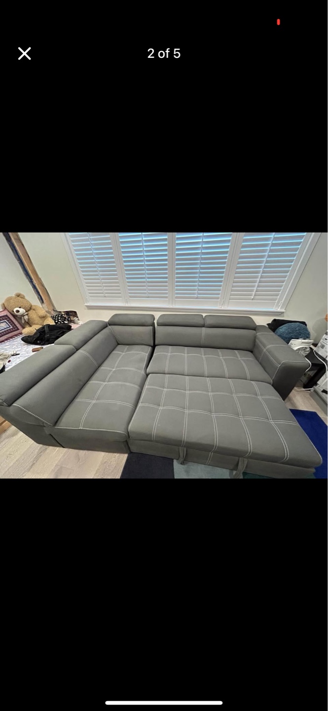 Grey Sectional Sofa with Chaise Lounge drake from brick - photo 2