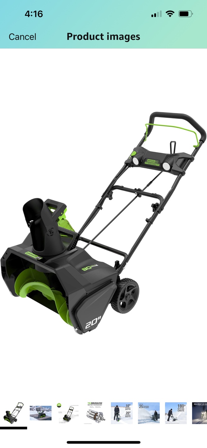 Greenworks Pro 80V 20-inch Cordless Snow Thrower