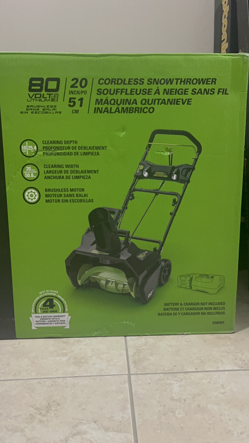 Greenworks Pro 80V 20-inch Cordless Snow Thrower - photo 5