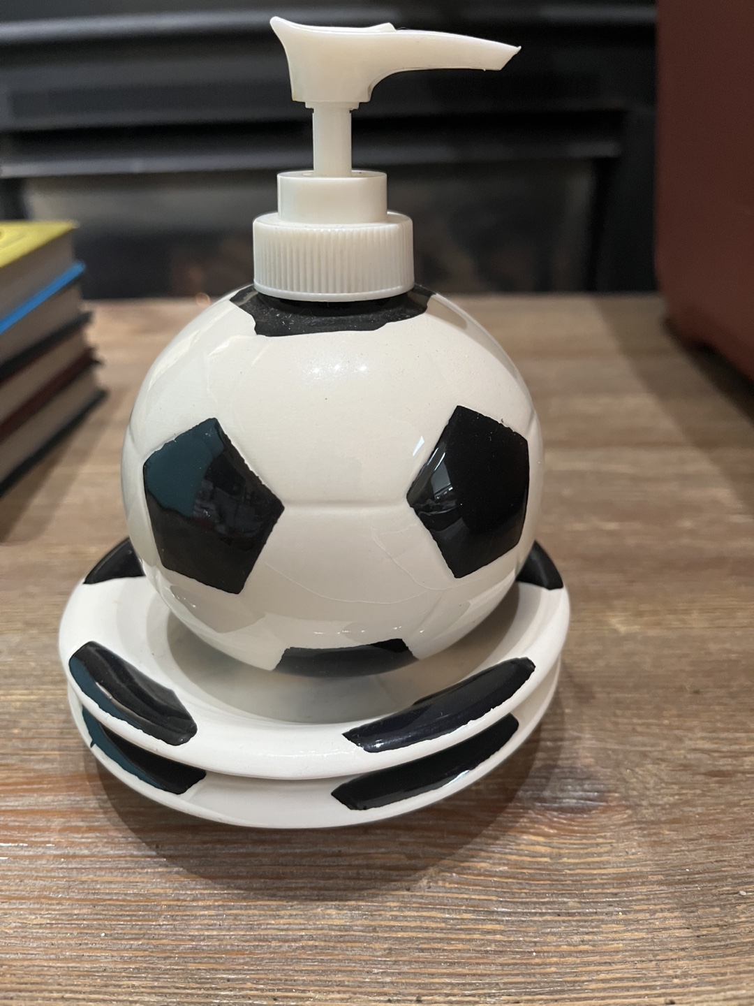 Soccer Ball Soap Dispenser with Tray