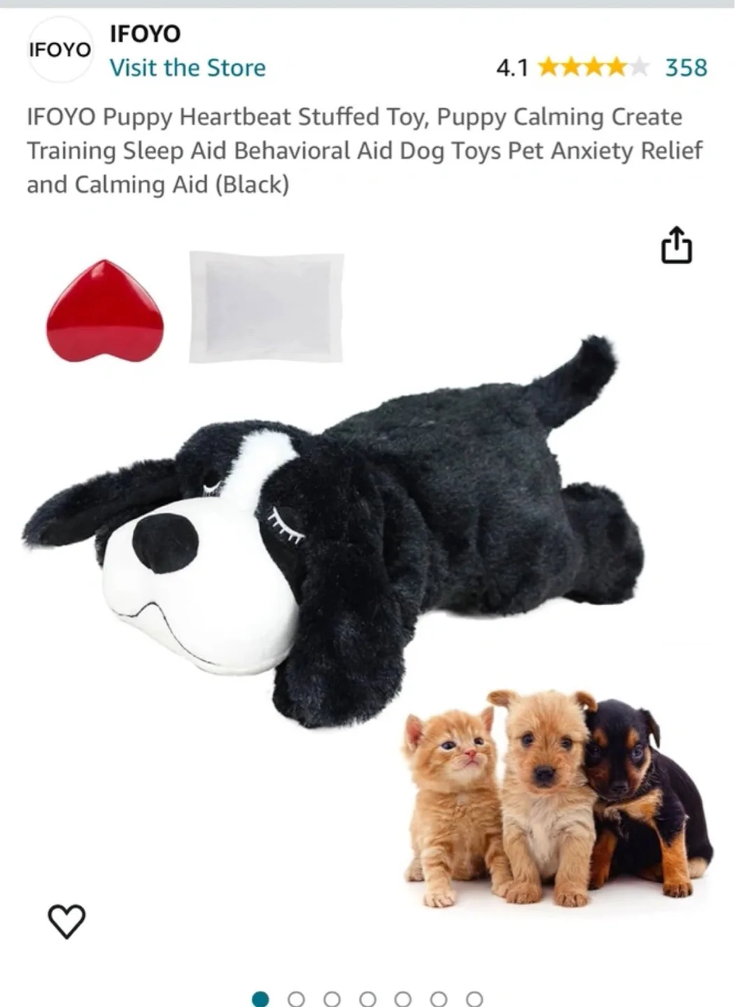 IFOY0 Puppy Heartbeat Stuffed Toy image indicator(4)