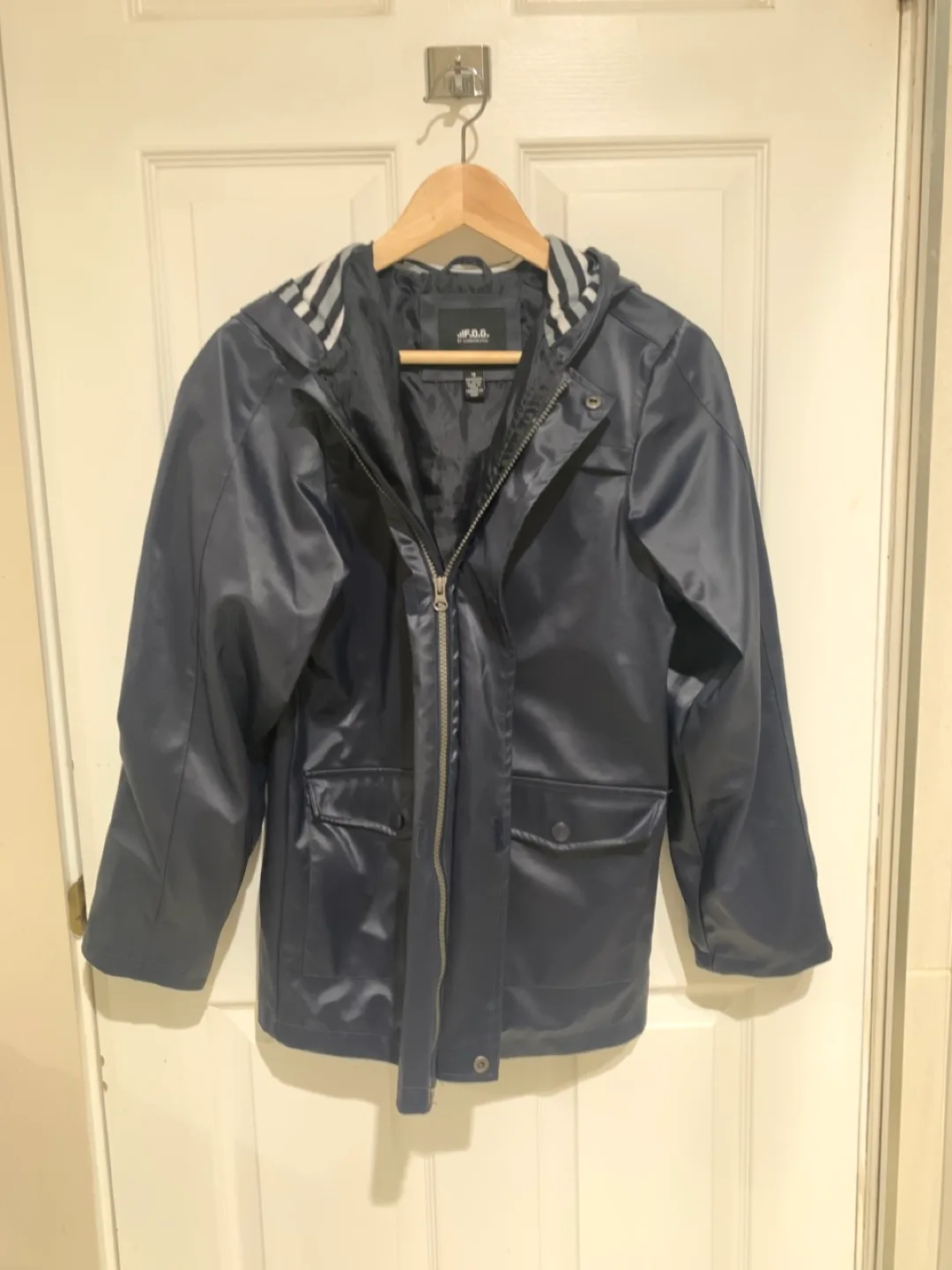 F.O.G. by London Fog Boys' Size 16 Navy Blue Rain Jacket image indicator(2)