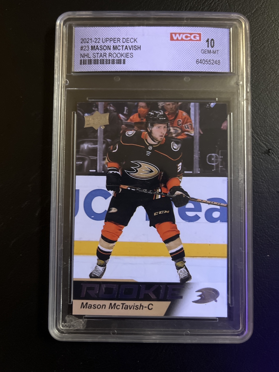 2021UD Mason McTavish NHL Star Rookies Card - Graded GEM-MT 10