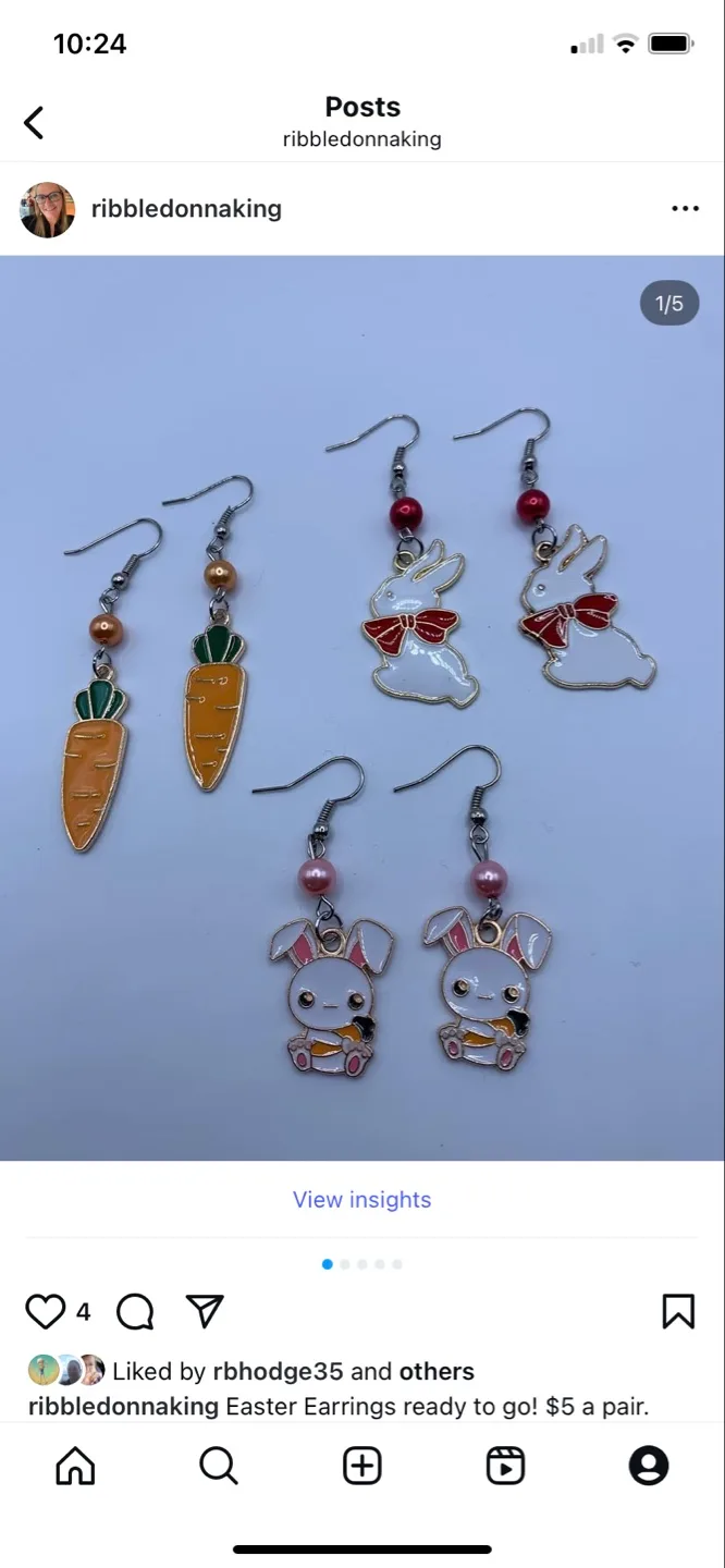 Handmade Easter Earrings image indicator(5)