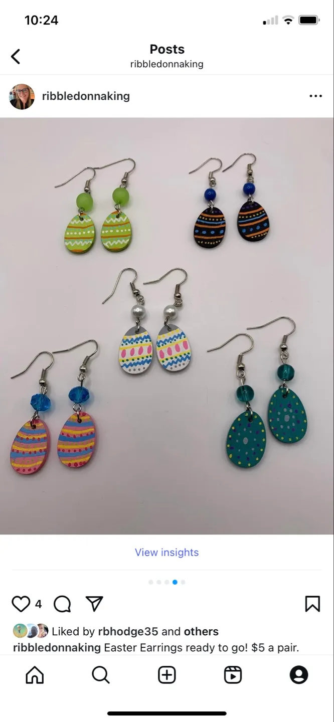 Handmade Easter Earrings image indicator(8)