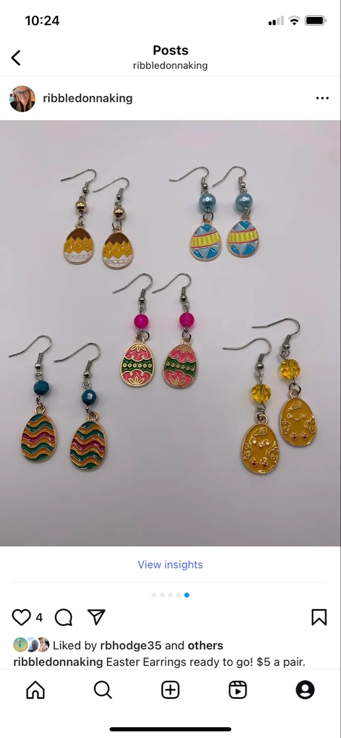 Handmade Easter Earrings image indicator(9)