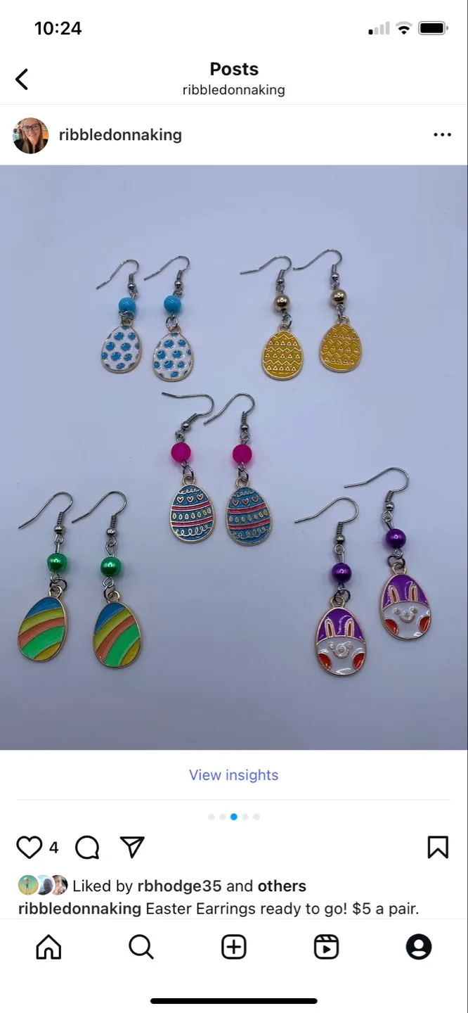 Handmade Easter Earrings image indicator(7)