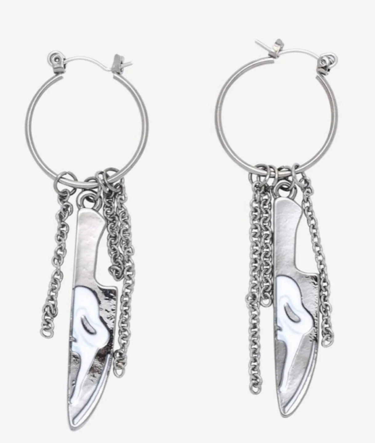 Ghost Face Knife Hoop Earrings image indicator(3)