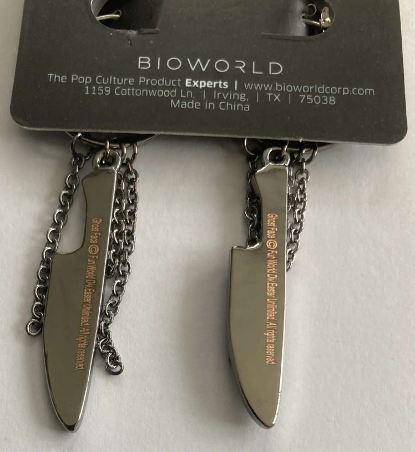 Ghost Face Knife Hoop Earrings image indicator(2)