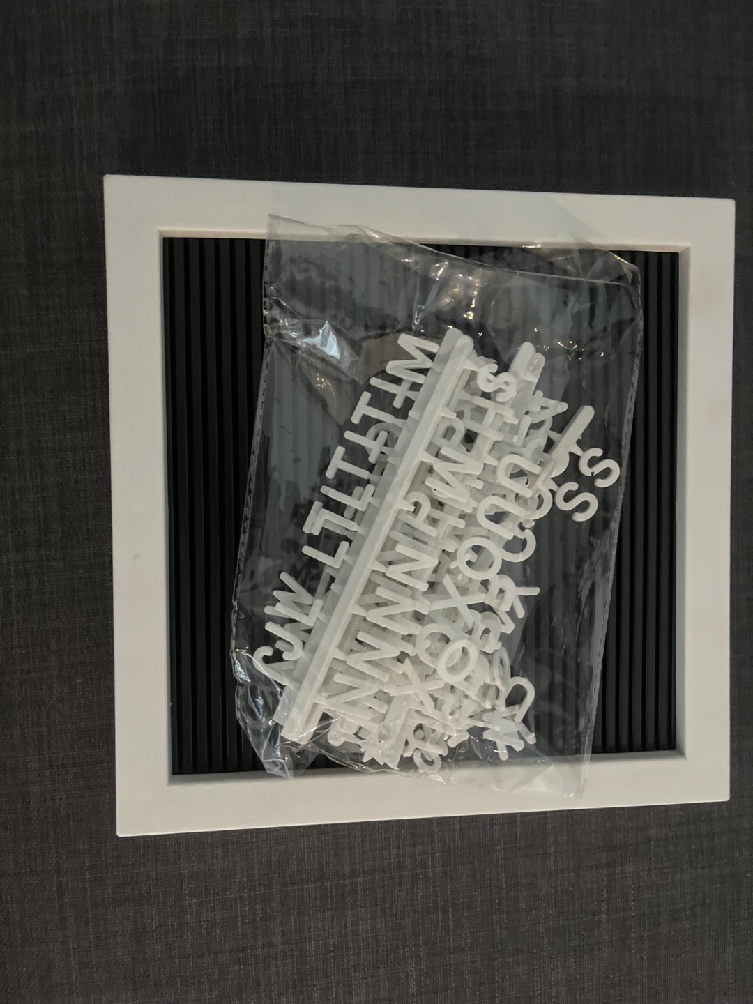 White Letter Board with Letters - photo 2
