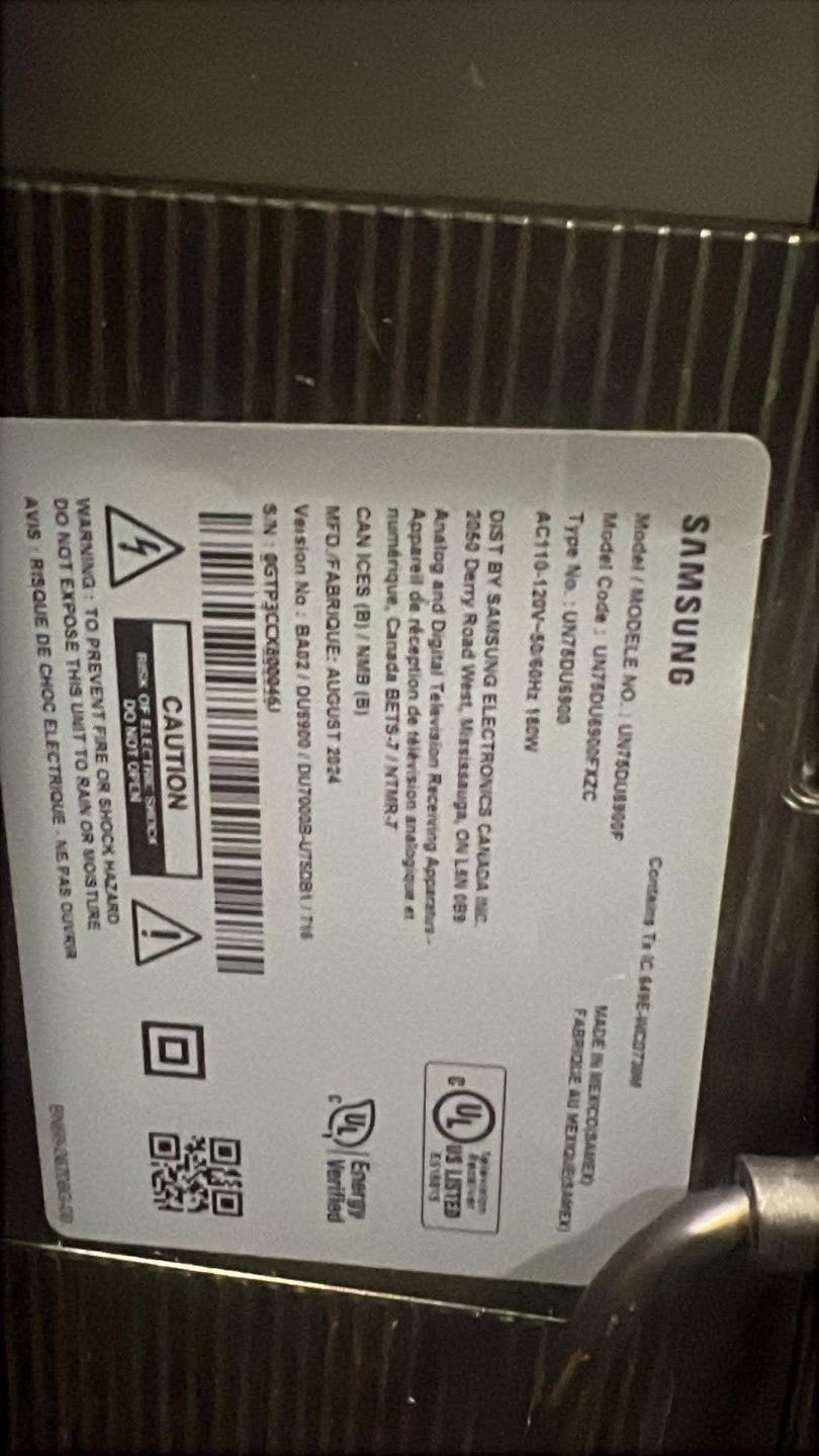 Samsung 65" 4K Smart TV