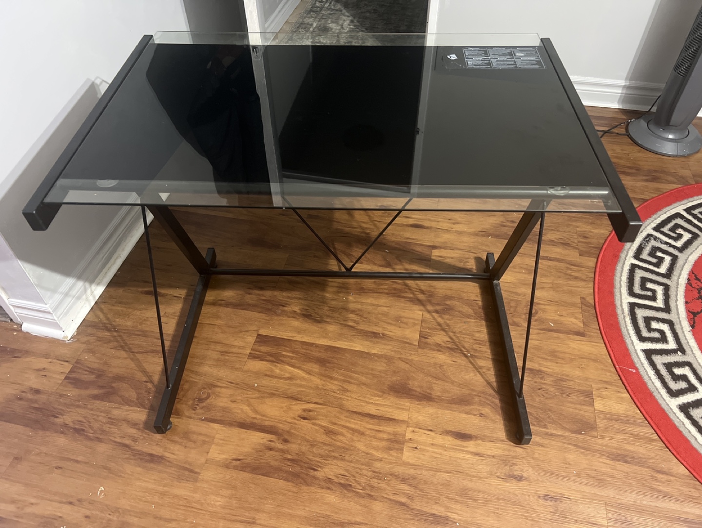 Glass Top Computer Desk