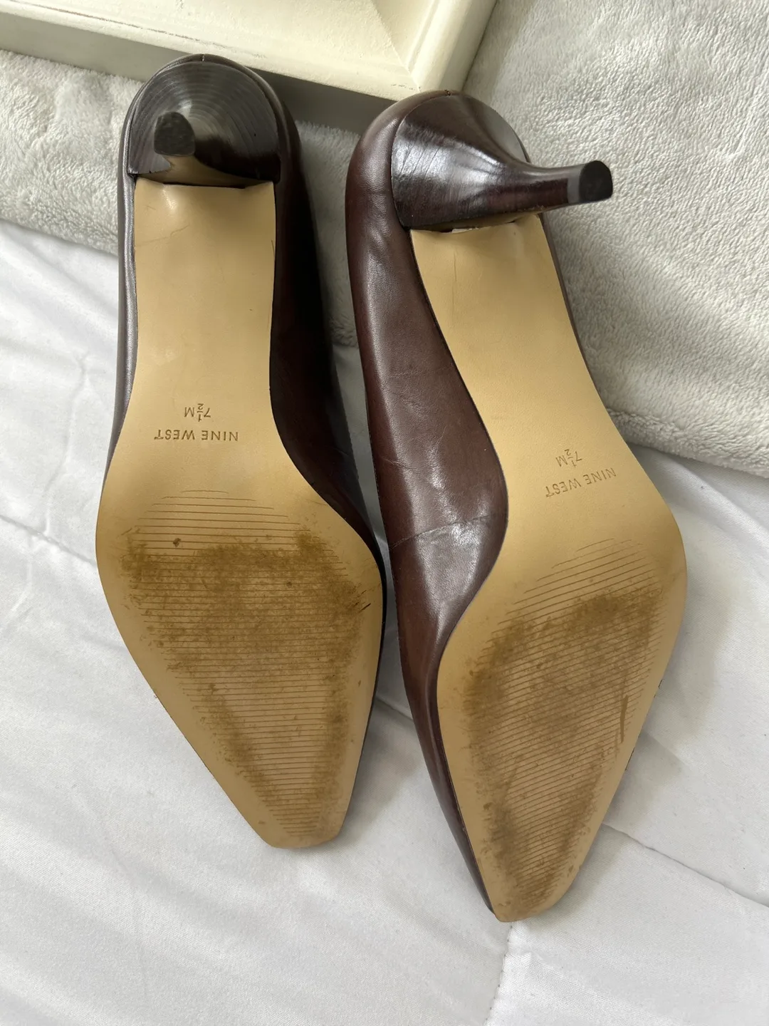 Nine West Brown Leather Heels image indicator(4)