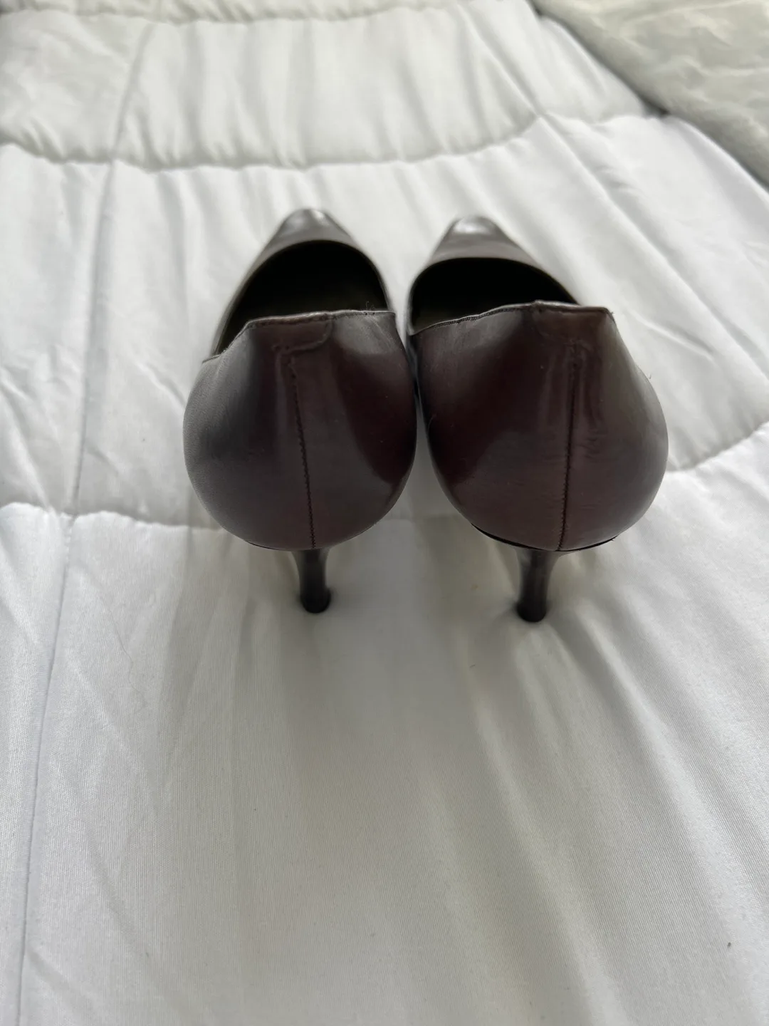 Nine West Brown Leather Heels image indicator(2)
