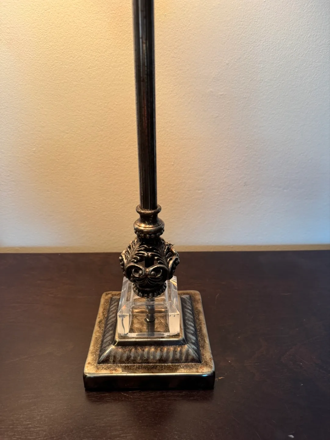 Pair of Elegant Crystal Accent Lamps with Black Shades image indicator(3)