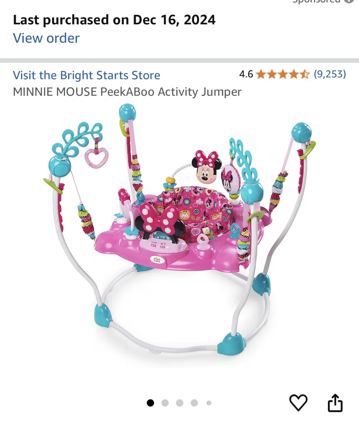 Minnie Mouse PeekABoo Activity Jumper