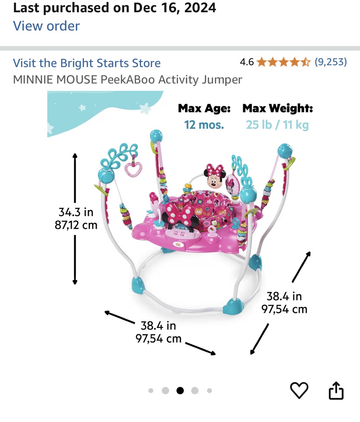 Minnie Mouse PeekABoo Activity Jumper - photo 3