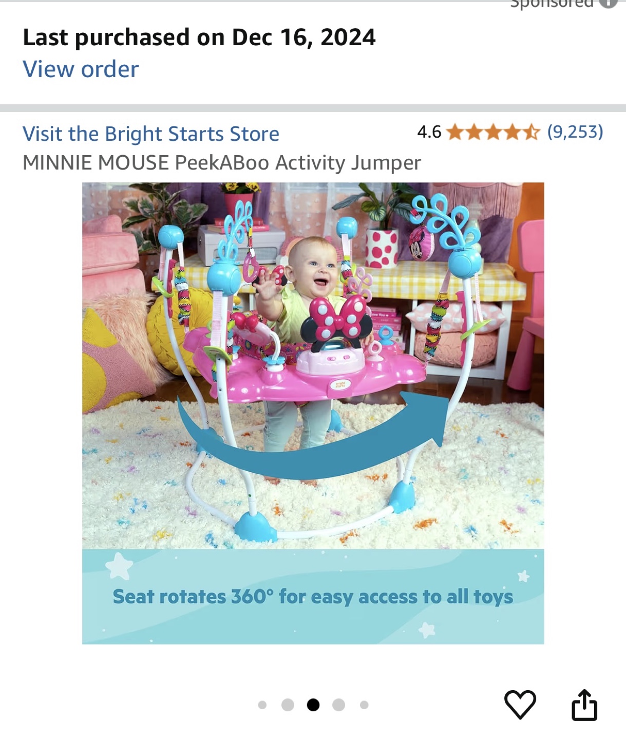 Minnie Mouse PeekABoo Activity Jumper - photo 4