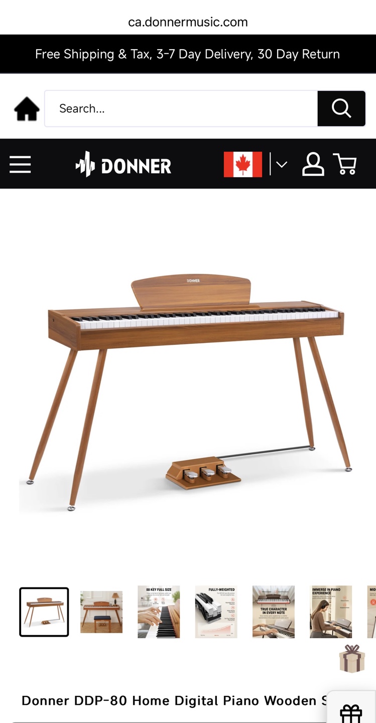 Donner DDP-80 Home Digital Piano - Wooden Stand - photo 2