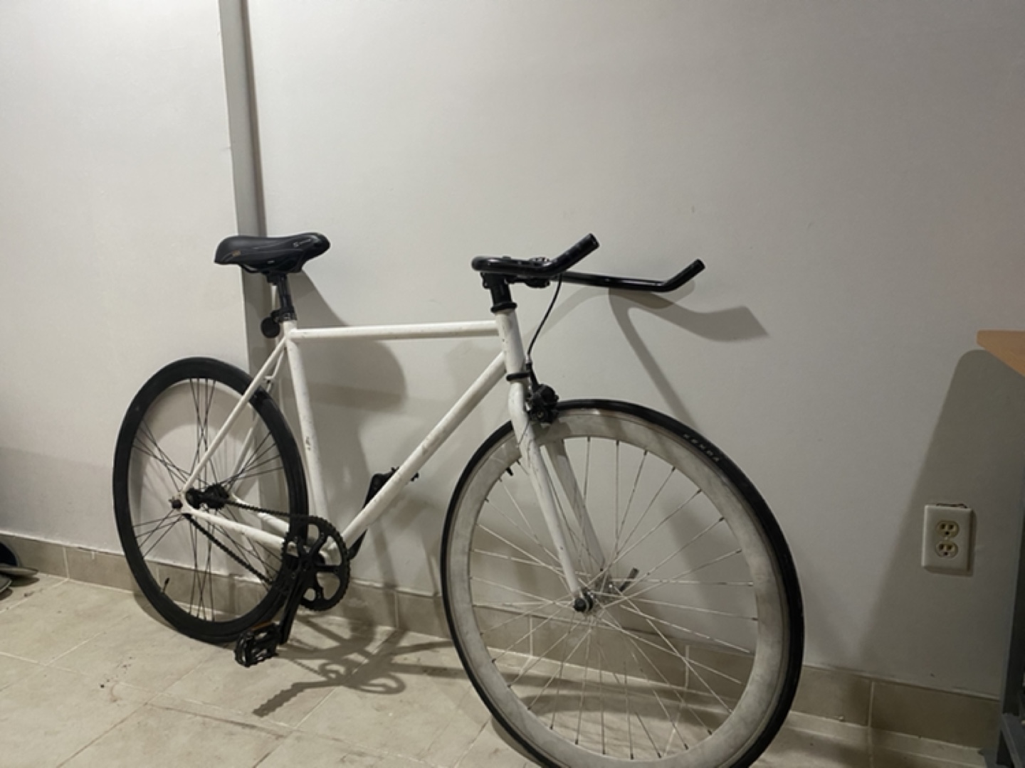 White Fixie Bike