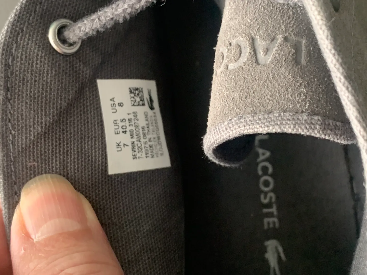 Lacoste Men's Grey Suede High-Top Sneakers - Size 7 UK image indicator(5)