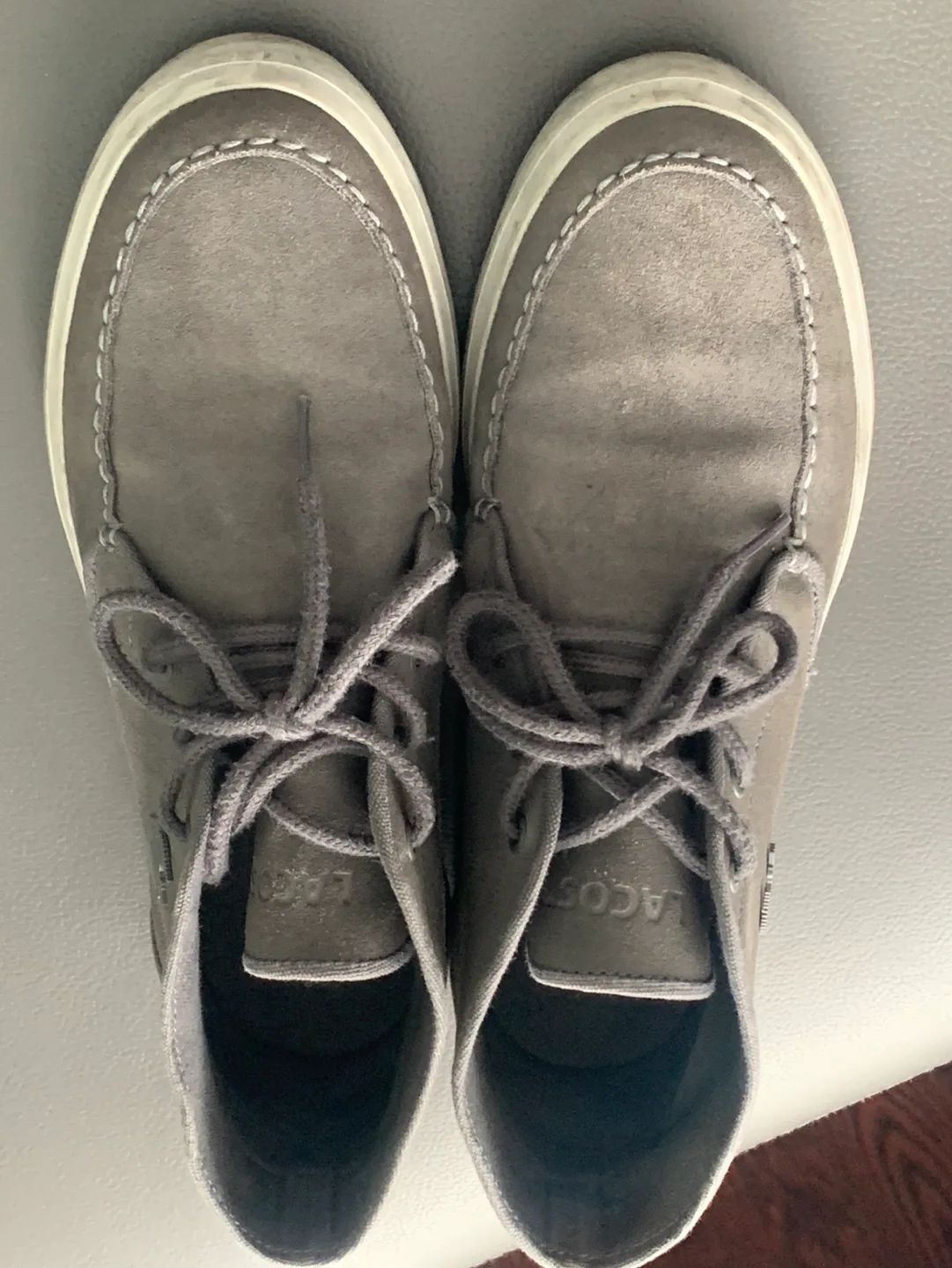 Lacoste Men's Grey Suede High-Top Sneakers - Size 7 UK image indicator(2)