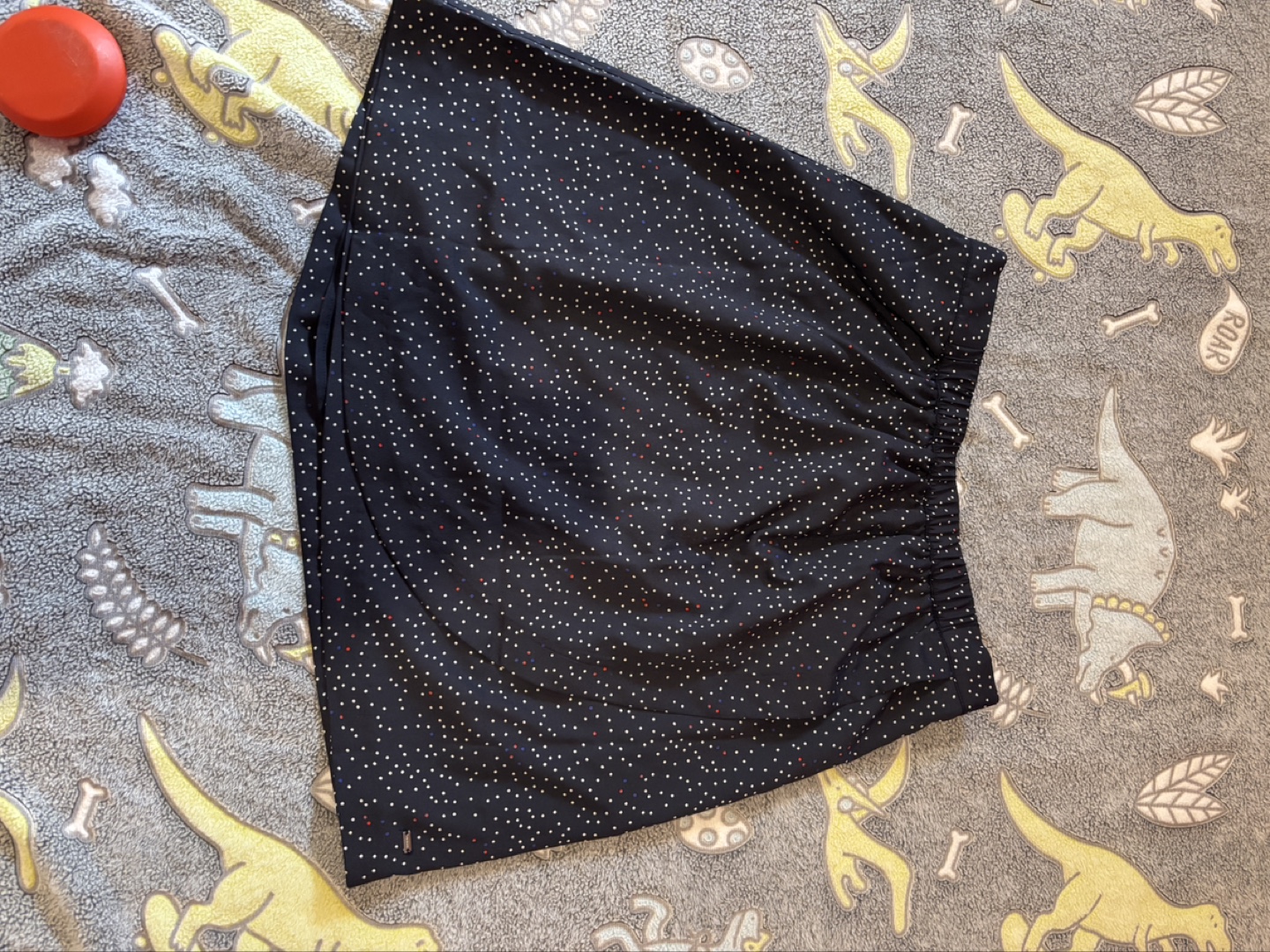 Women's Black and White Polka Dot Mini Skirt