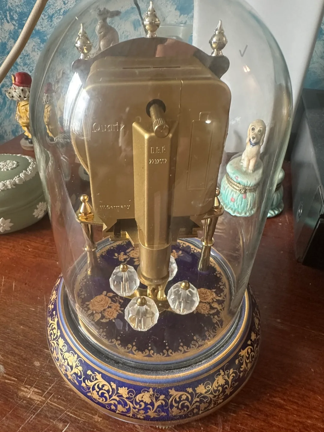 Vintage Bechmark Mantle Clock with Swarovski Crystals image indicator(2)