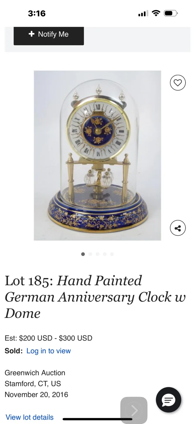 Vintage Bechmark Mantle Clock with Swarovski Crystals image indicator(9)