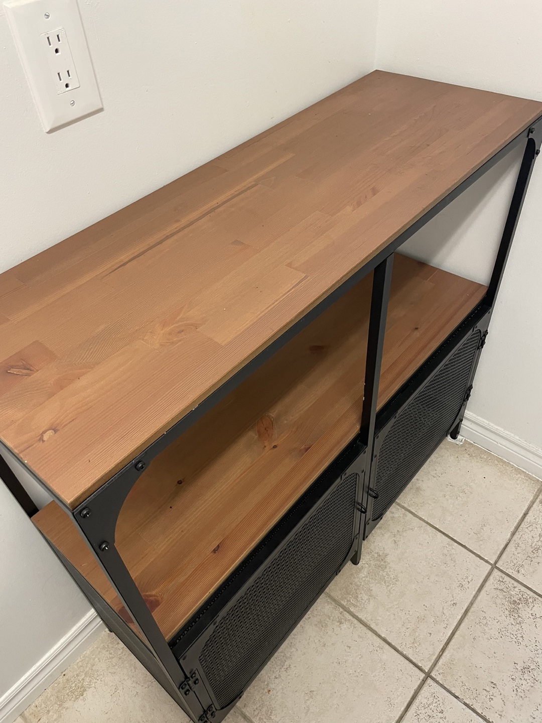 Industrial Storage Shelf with Metal Door  *pick up today* - photo 2