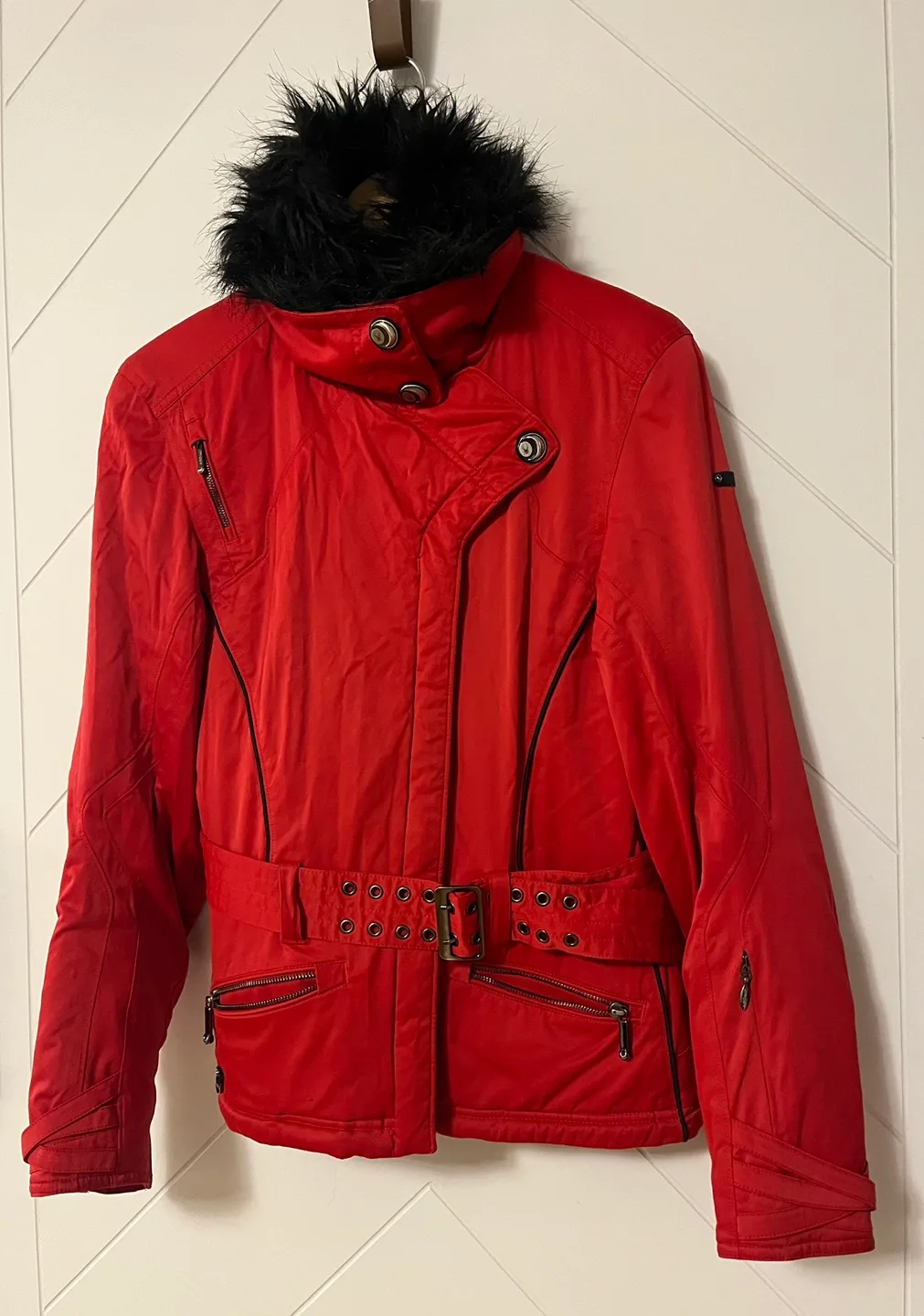 Spyder Ski Jacket with Faux Fur Trim Size M image indicator(10)