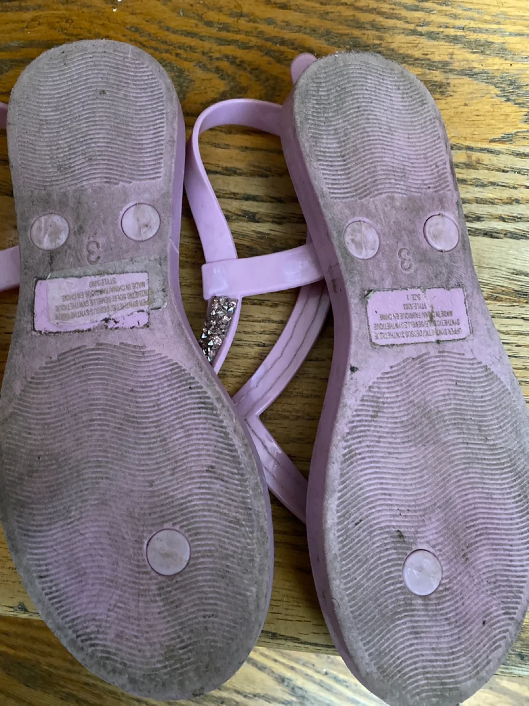 Urban Planet Girls' Purple Jeweled Sandals - Size 8 image indicator(2)