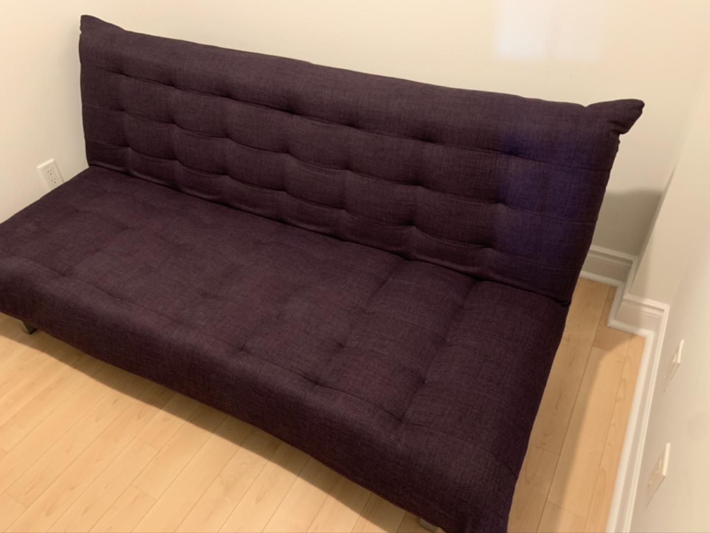 Purple Futon Sofa Bed - photo 2