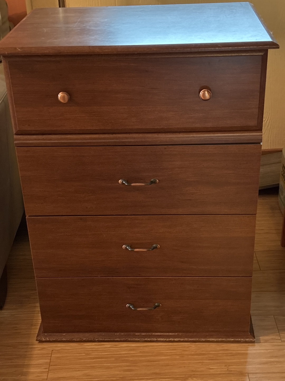 4-Drawer Wooden Chest